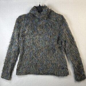 Vintage Carducci Fuzzy Designer‎ Sweater Womens Size M Italian Luxury Turtleneck